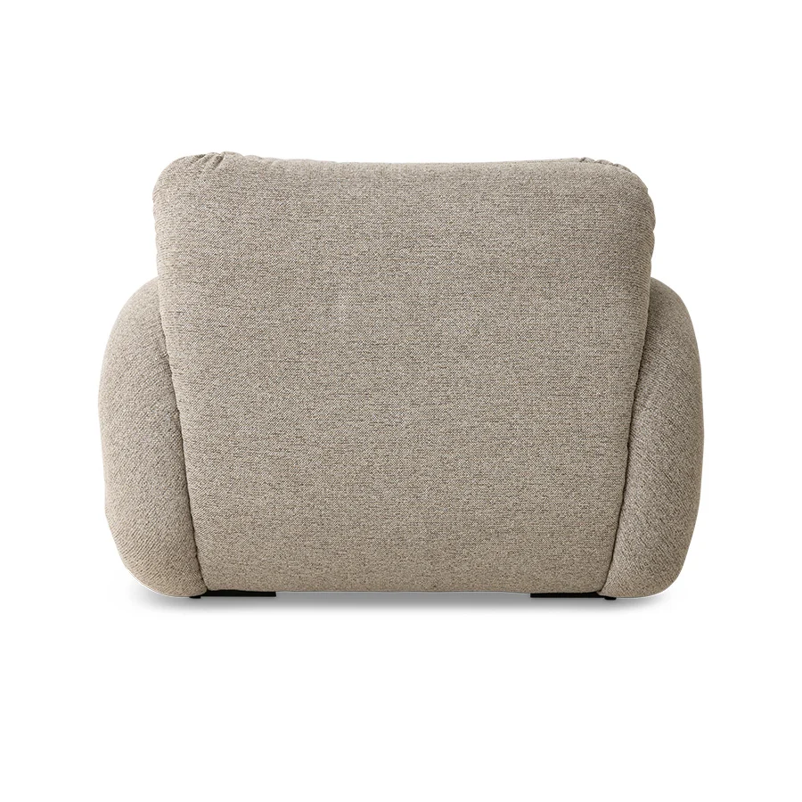 HKLIVING fauteuil Arc lounge – sneak beige – frame ash