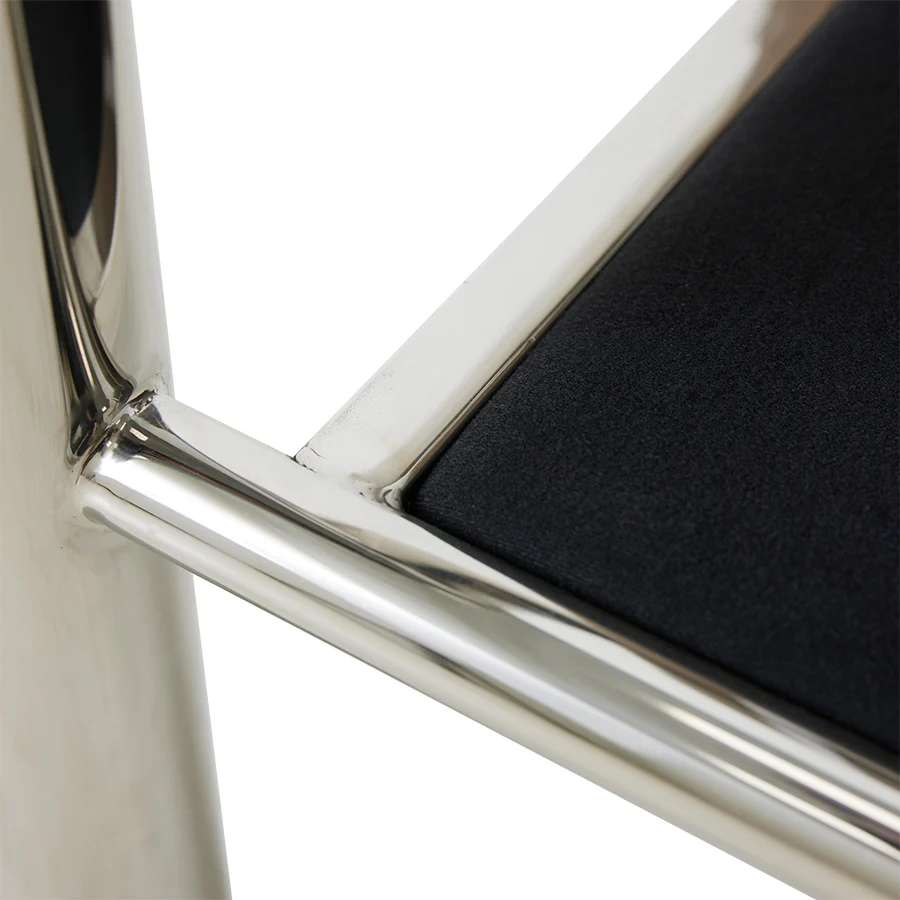 HKLIVING loungestoel Chrome – velvet brown