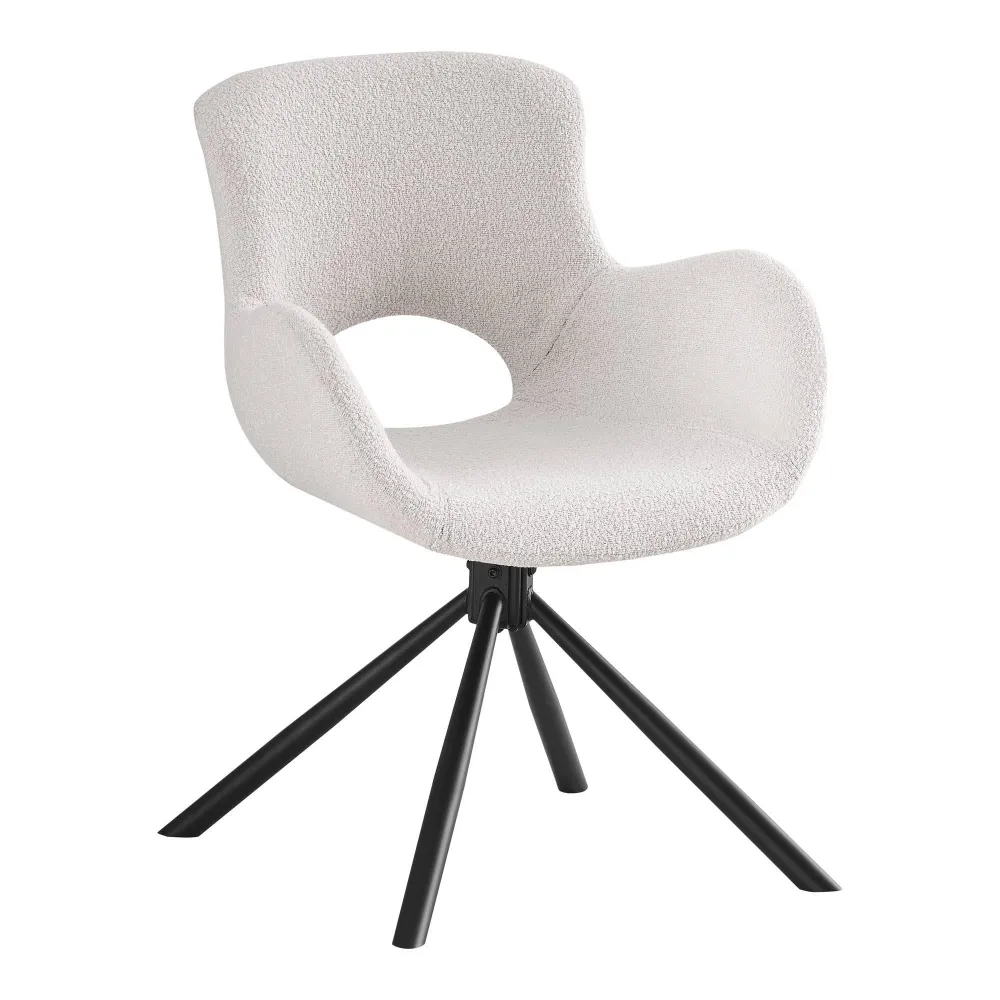 Set van 2 eetkamerstoelen Amorim bouclé draaibaar House Nordic