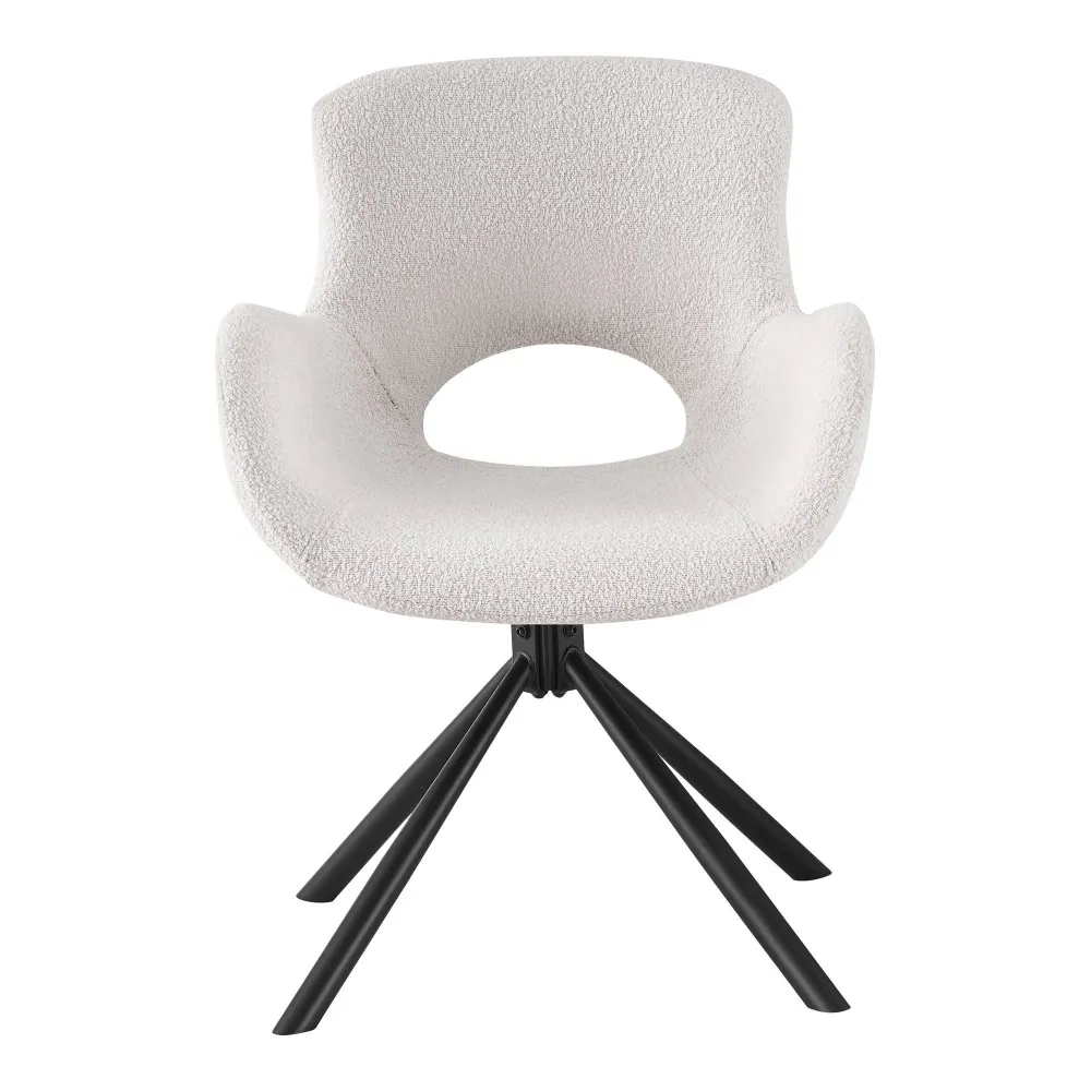 Set van 2 eetkamerstoelen Amorim bouclé draaibaar House Nordic