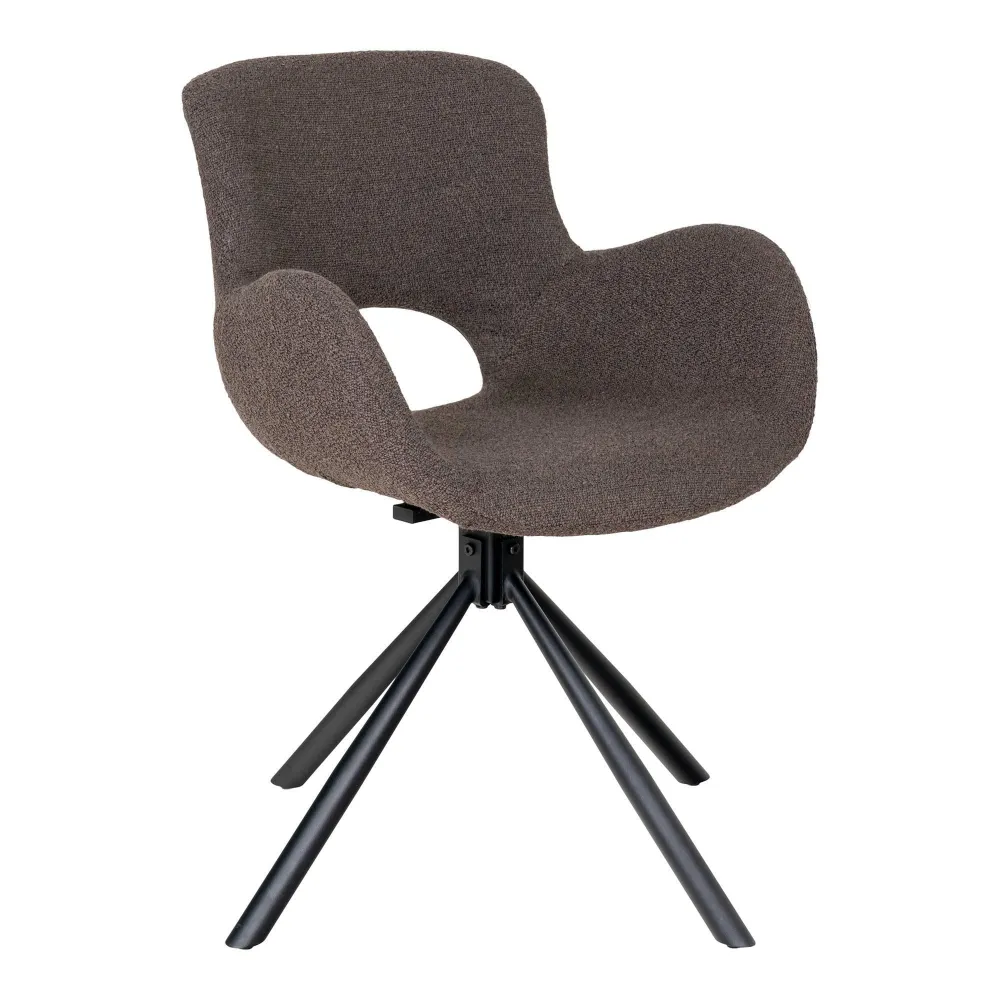 Set van 2 eetkamerstoelen Amorim bouclé draaibaar House Nordic