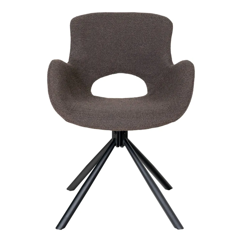 Set van 2 eetkamerstoelen Amorim bouclé draaibaar House Nordic