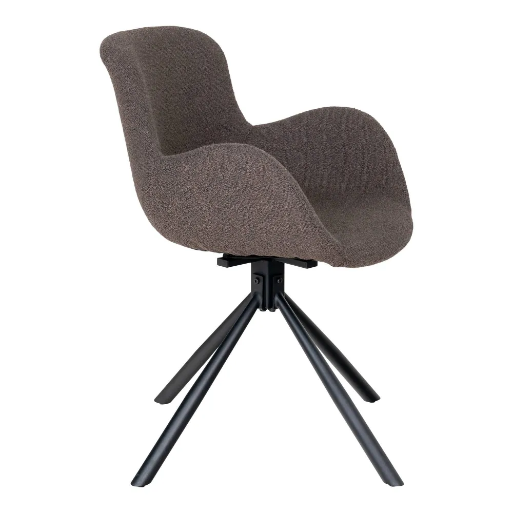 Set van 2 eetkamerstoelen Amorim bouclé draaibaar House Nordic