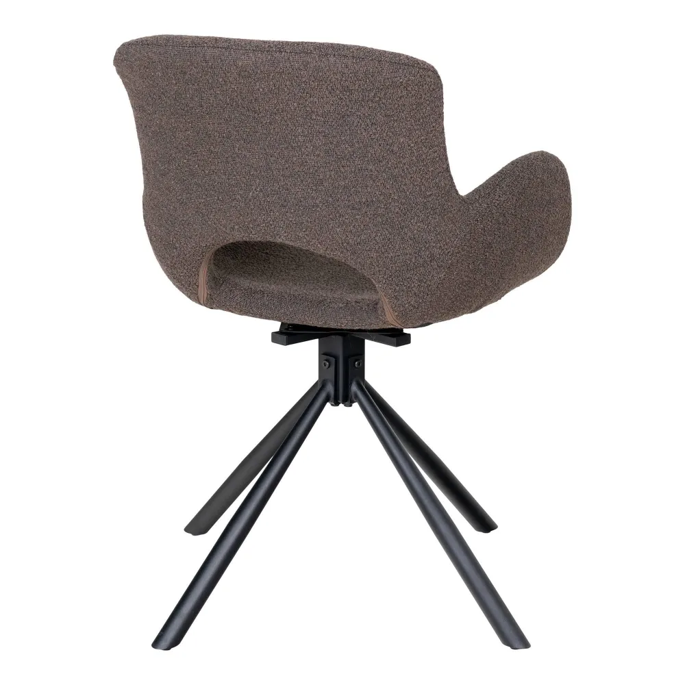 Set van 2 eetkamerstoelen Amorim bouclé draaibaar House Nordic