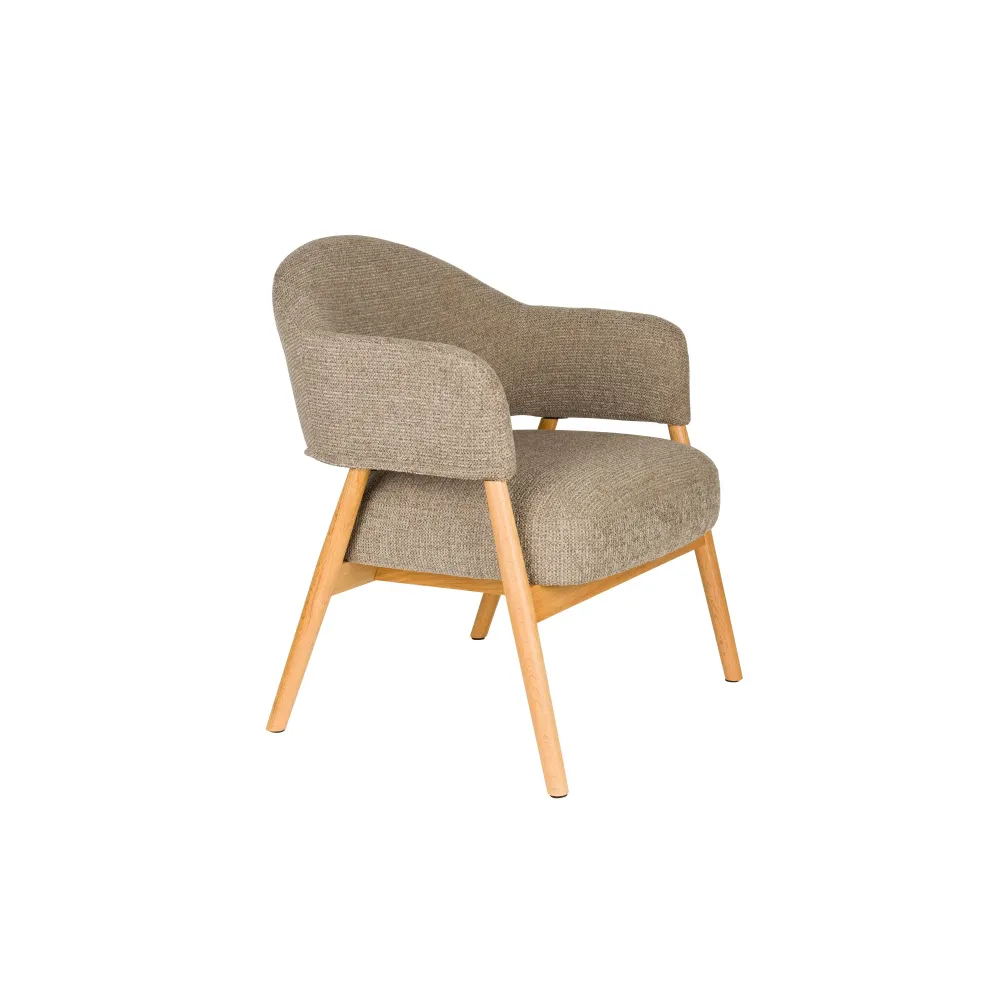 Housecraft Living Indy Fauteuil met armleuning Donker bruin/ donker Beige