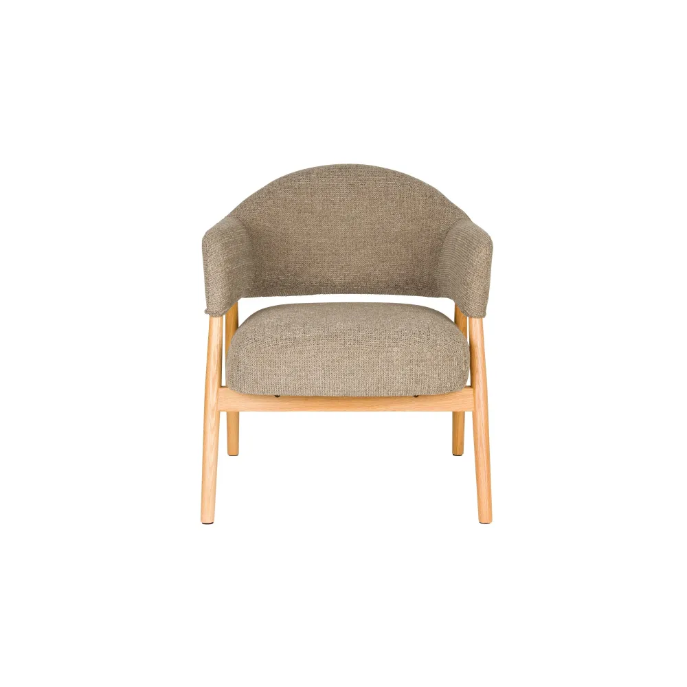 Housecraft Living Indy Fauteuil met armleuning Donker bruin/ donker Beige