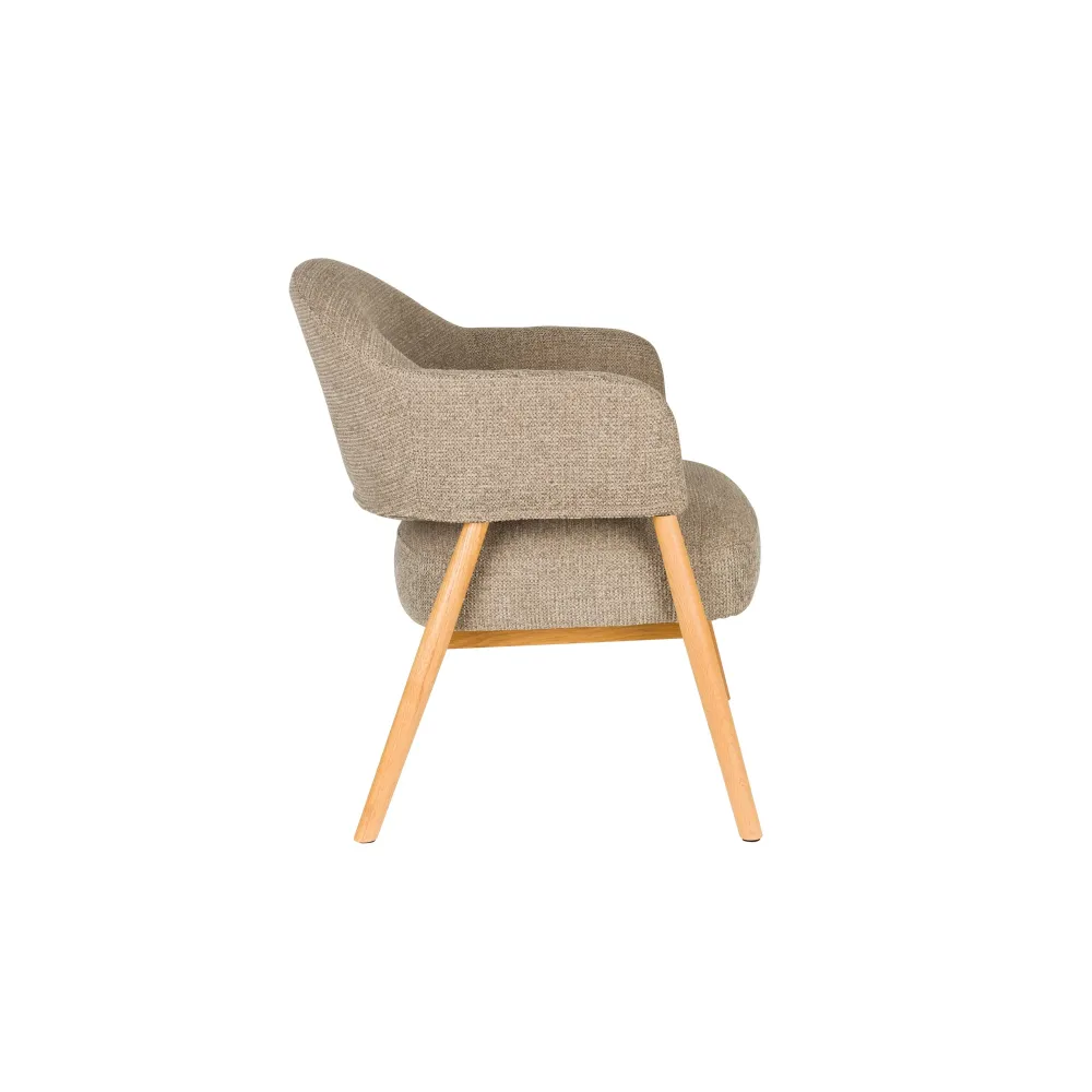 Housecraft Living Indy Fauteuil met armleuning Donker bruin/ donker Beige