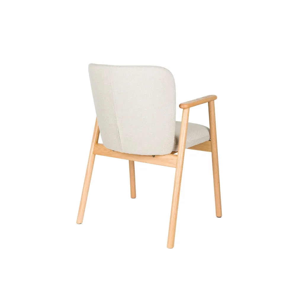 Housecraft Living Kenna Eetkamerstoelen Armleuning Beige - Set van 2