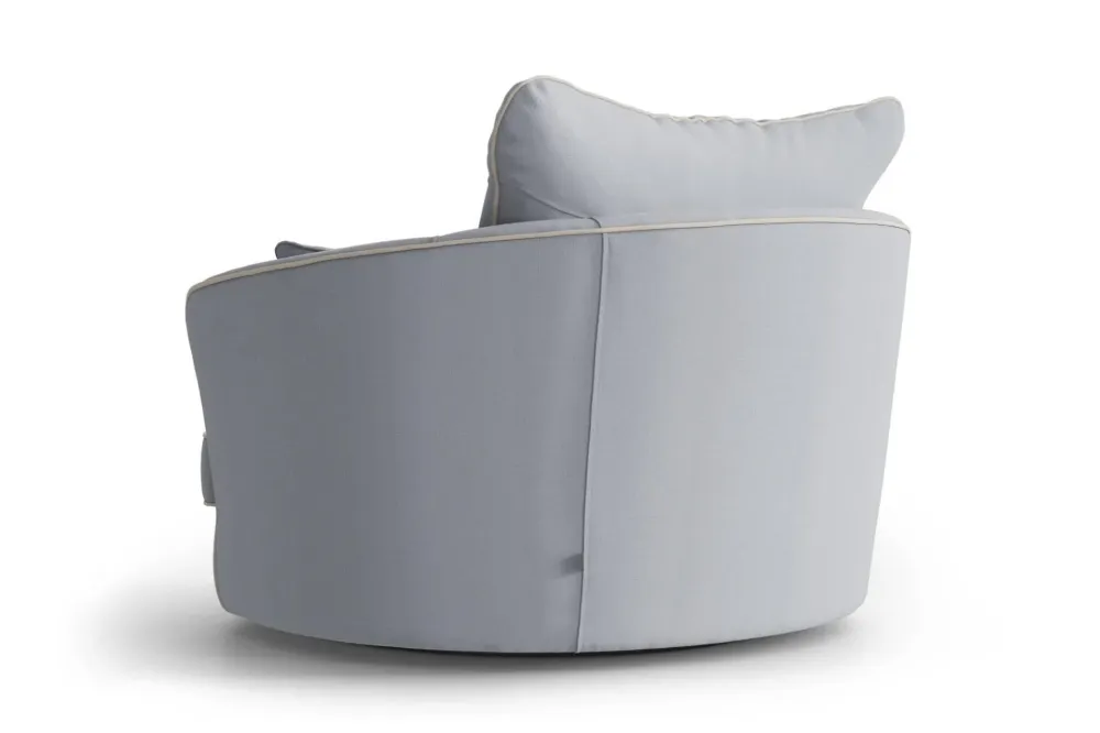 Fauteuil Vendôme linnen draaibaar met contrast piping Interior Overstock T