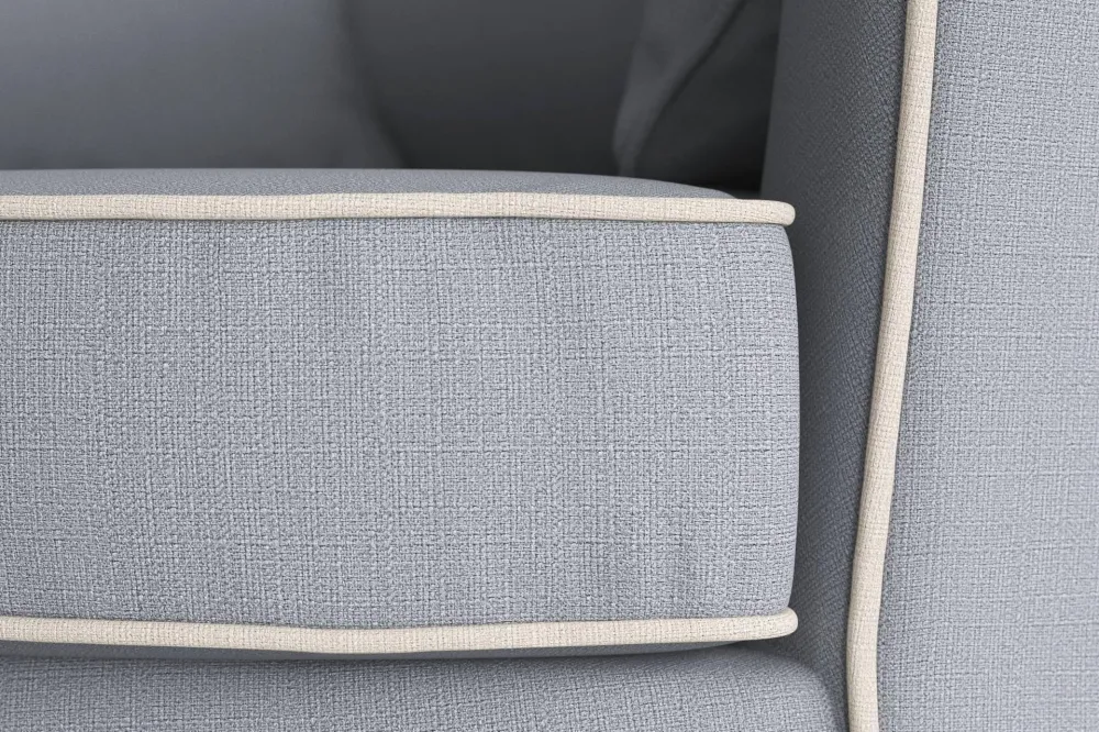 Fauteuil Vendôme linnen draaibaar met contrast piping Interior Overstock T