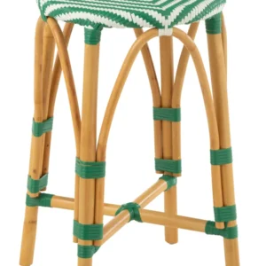 J-Line barkruk Live - rotan/kunststof - naturel/groen