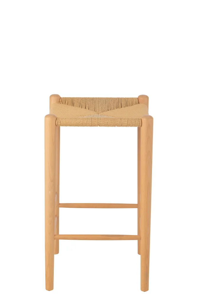 J-Line barkruk Orientaal - essenhout/touw - naturel