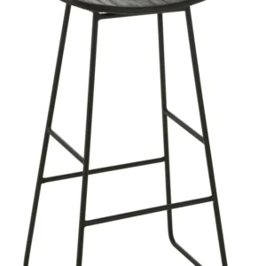 J-Line barkruk Rechthoekig - metaal - zwart - large
