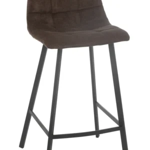 J-Line barstoel Kent - metaal/polyester - bruin