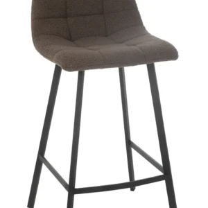 J-Line barstoel Kent - metaal/polyester - bruin