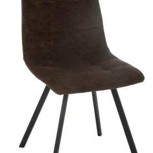 J-Line stoel Clark - metaal/polyester - bruin