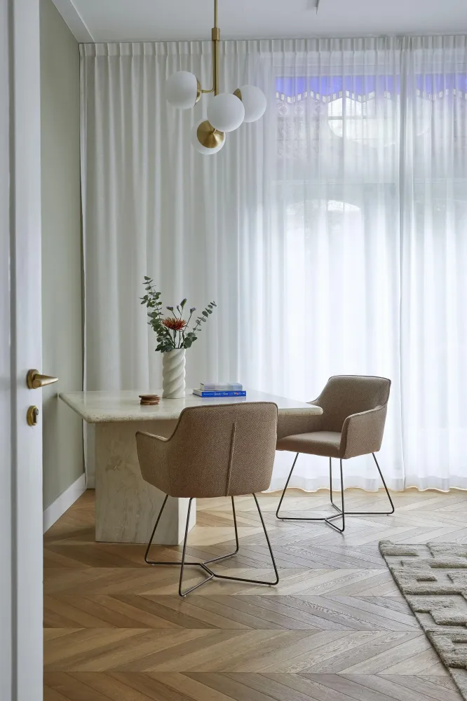 Jesper Home Hofu eetkamerstoel Checkers Charm beehive gold