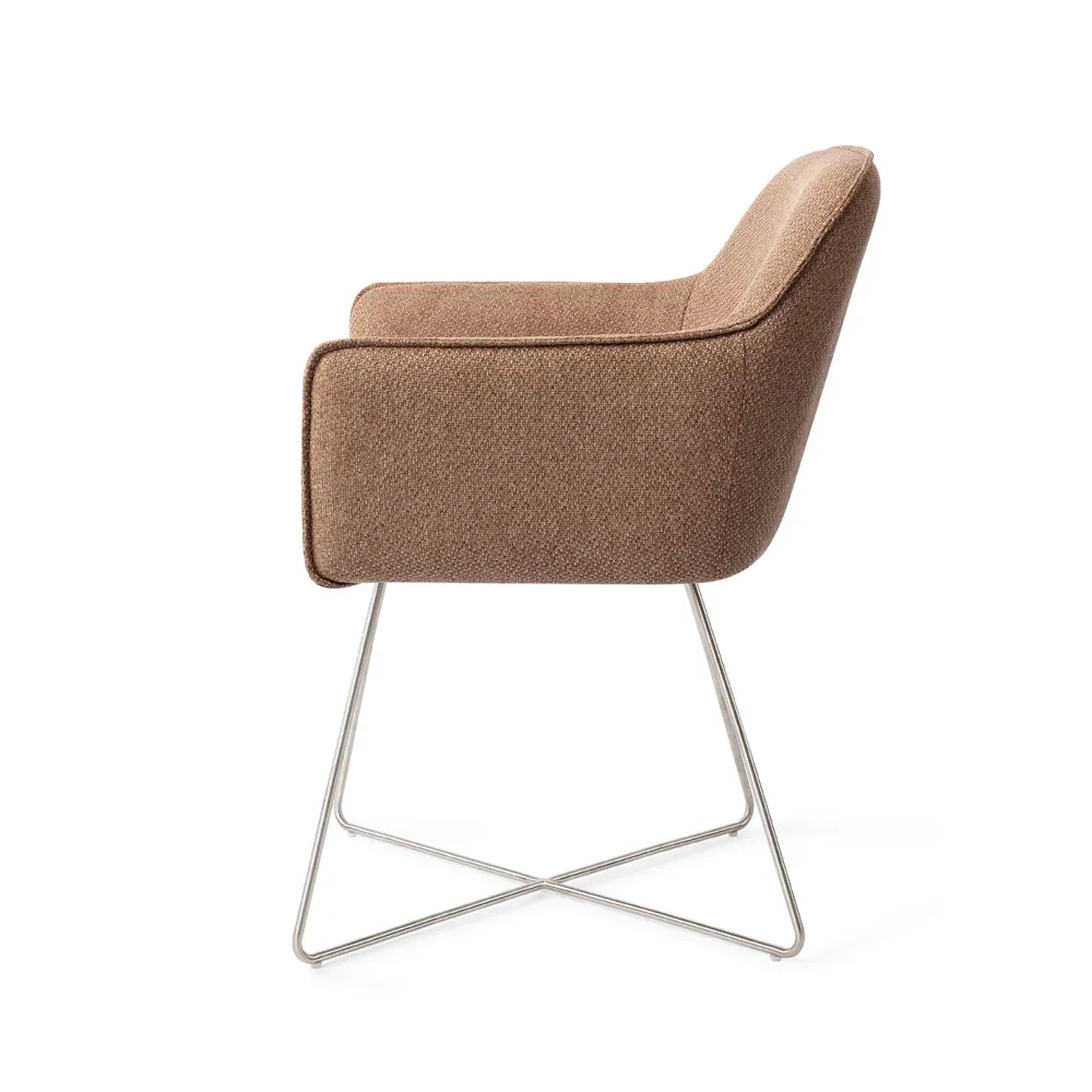 Jesper Home Hofu eetkamerstoel French Toast cross steel