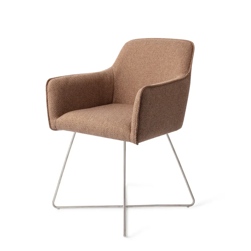 Jesper Home Hofu eetkamerstoel French Toast cross steel