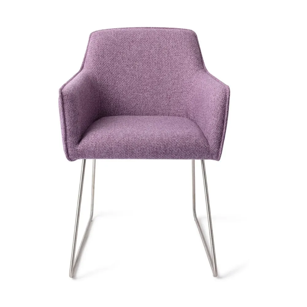 Jesper Home Hofu eetkamerstoel Violet Daisy slide steel