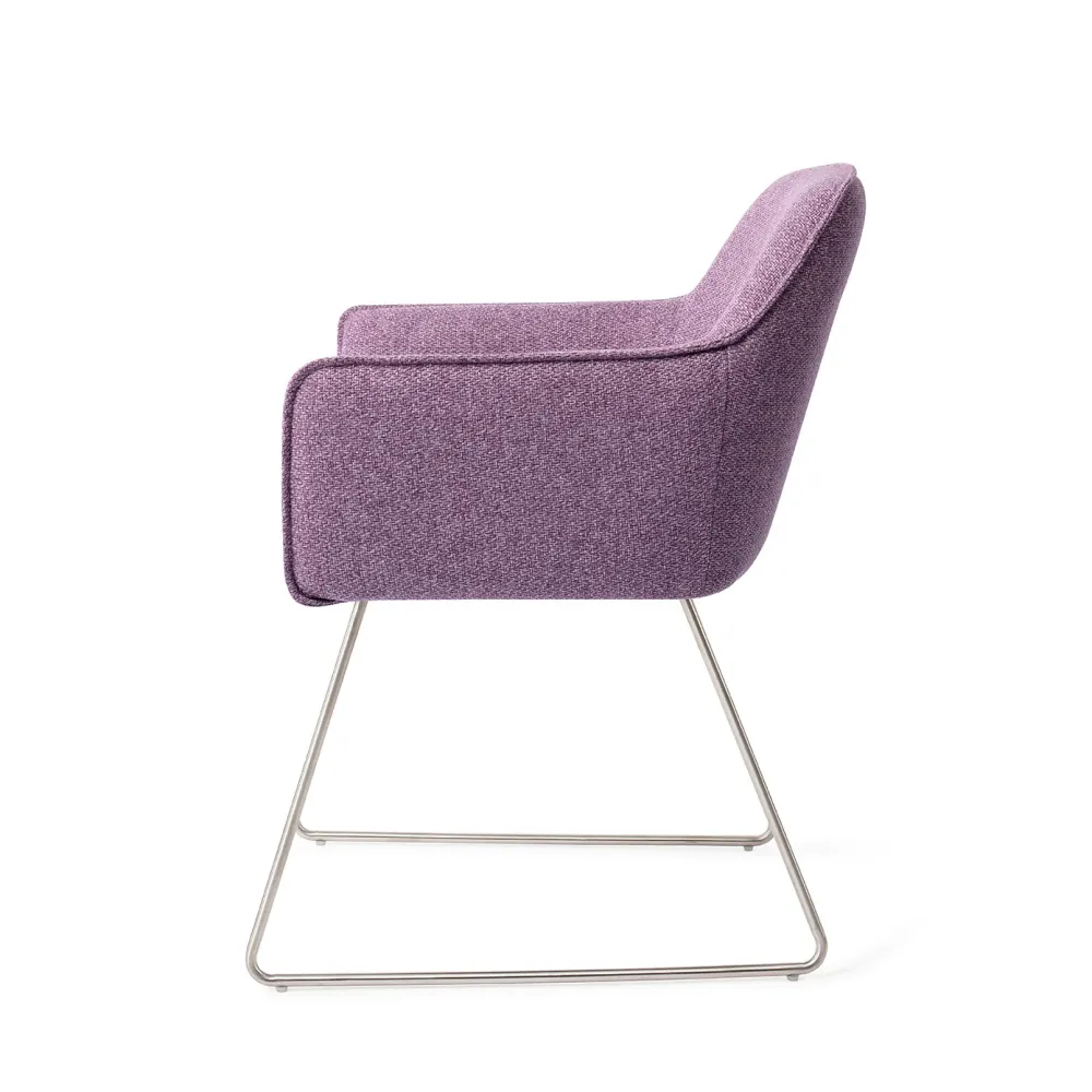Jesper Home Hofu eetkamerstoel Violet Daisy slide steel