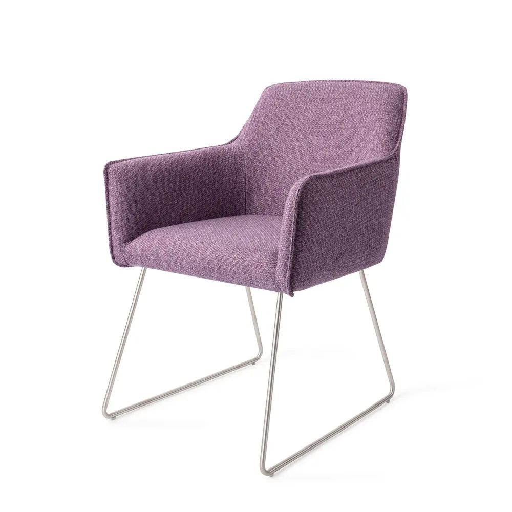 Jesper Home Hofu eetkamerstoel Violet Daisy slide steel