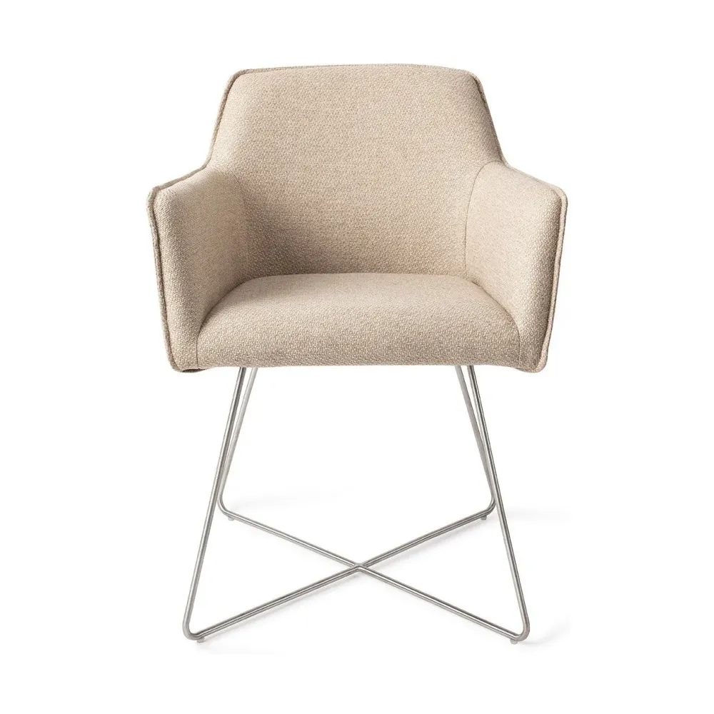 Jesper Home Hofu eetkamerstoel Wild Walnut cross steel