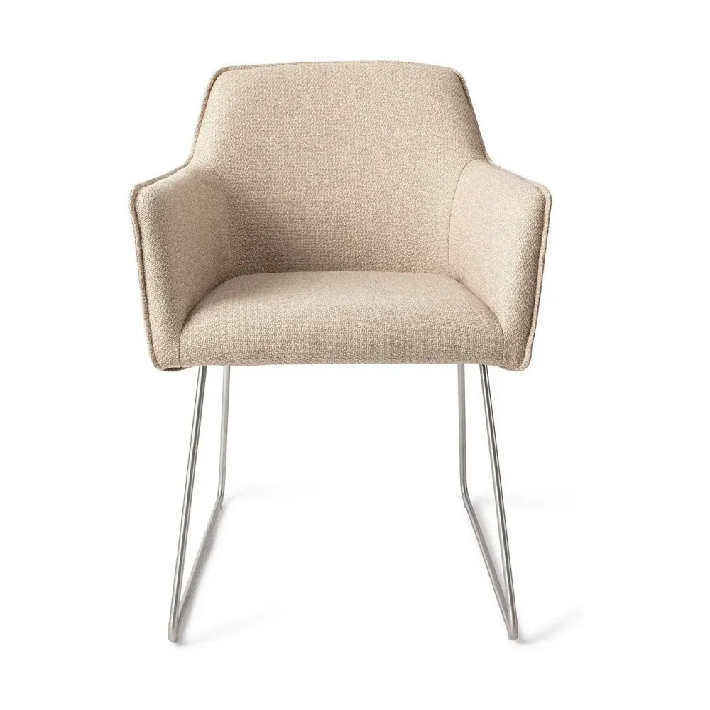 Jesper Home Hofu eetkamerstoel Wild Walnut slide steel