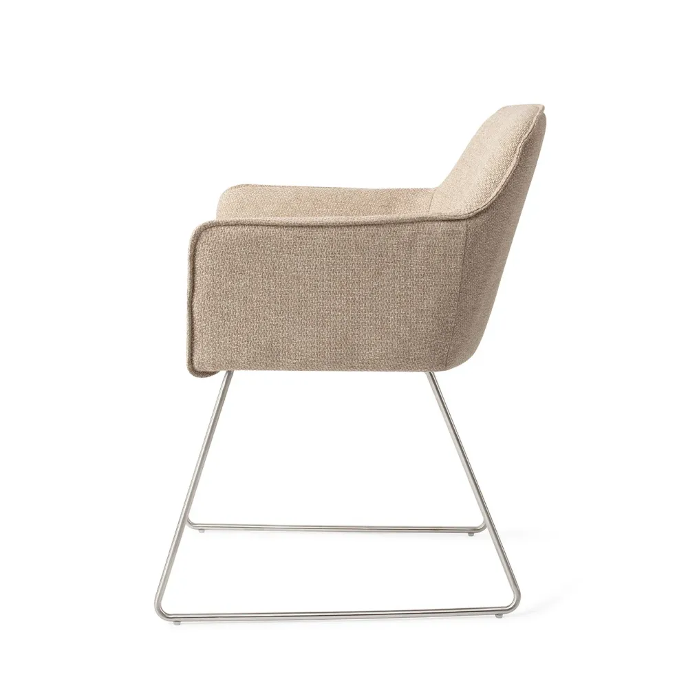 Jesper Home Hofu eetkamerstoel Wild Walnut slide steel