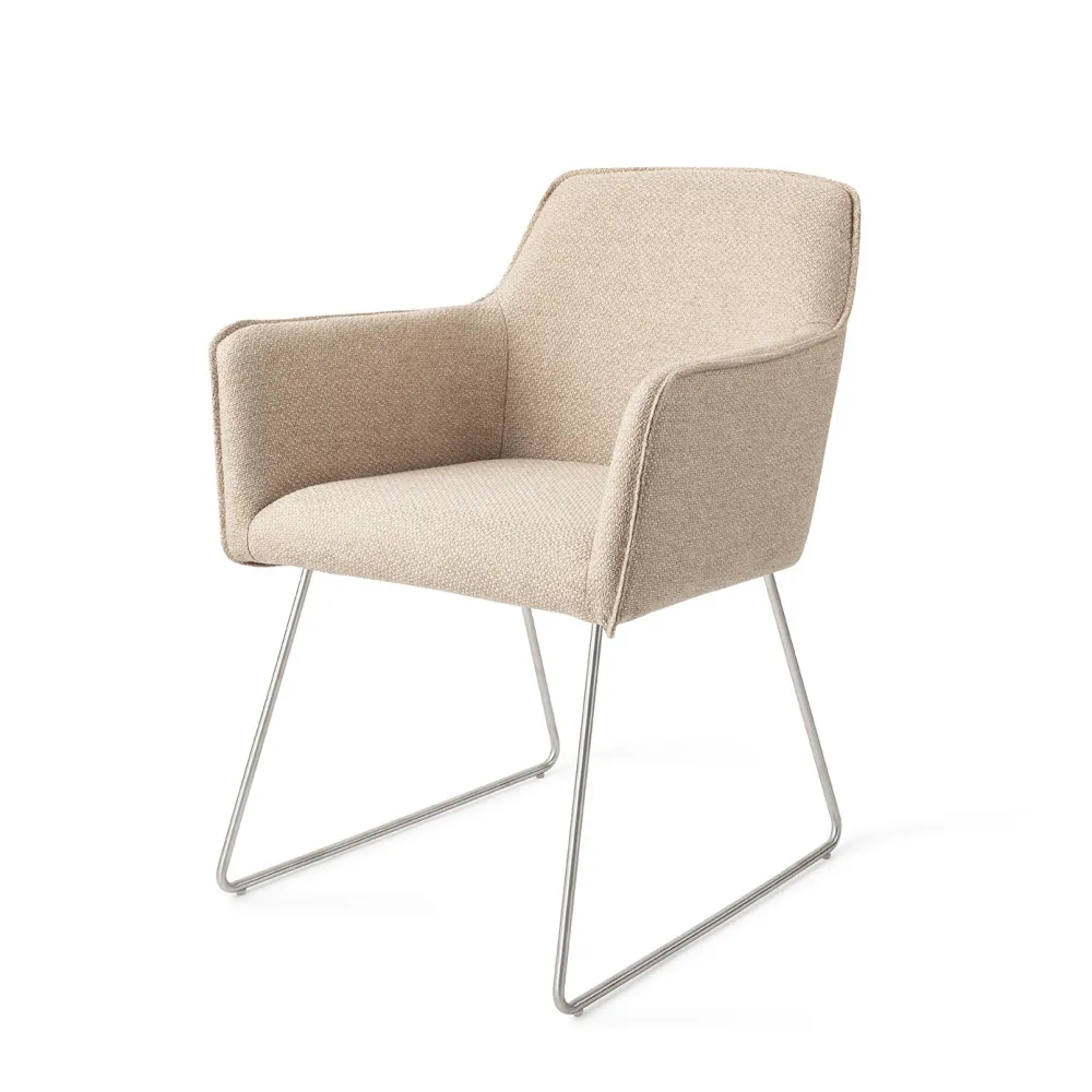 Jesper Home Hofu eetkamerstoel Wild Walnut slide steel