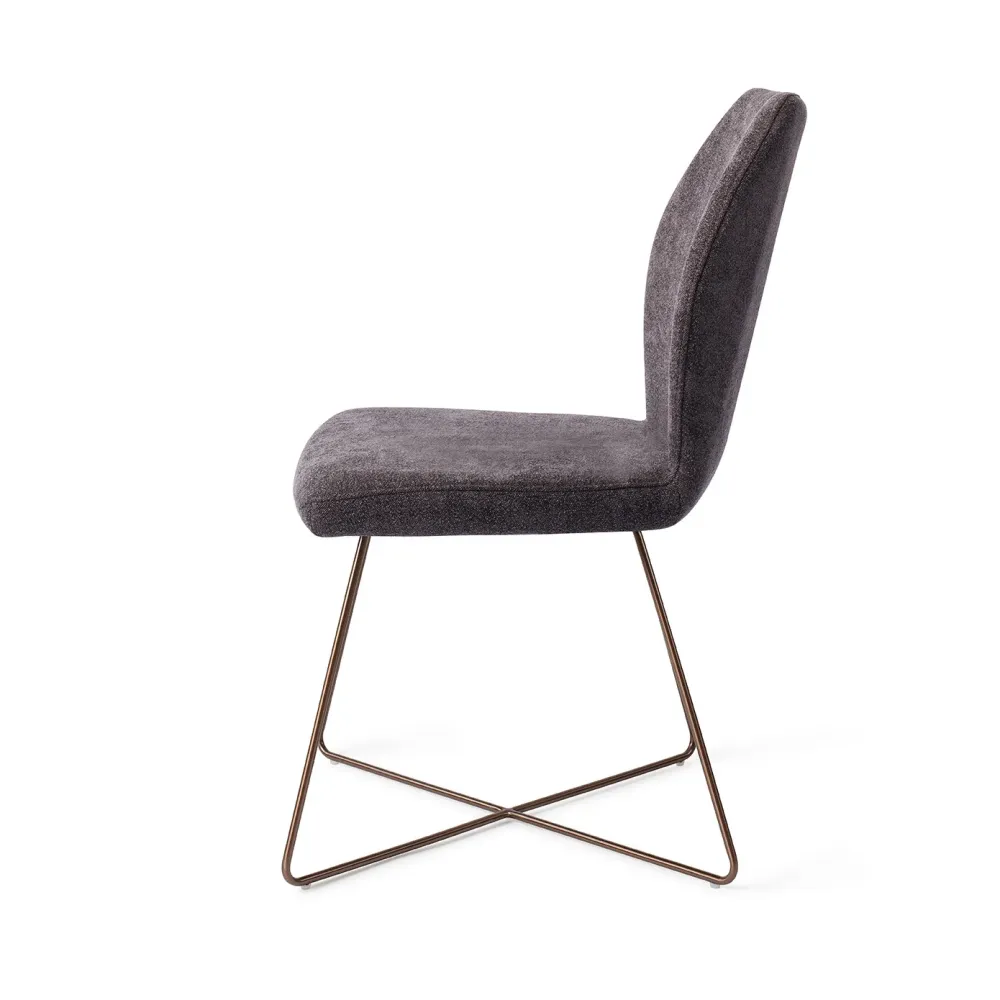 Jesper Home Ikata eetkamerstoel Almost Black cross rose