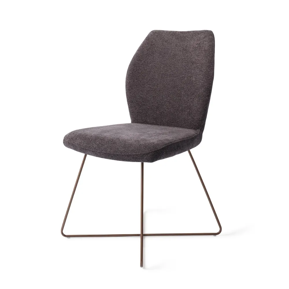 Jesper Home Ikata eetkamerstoel Almost Black cross rose