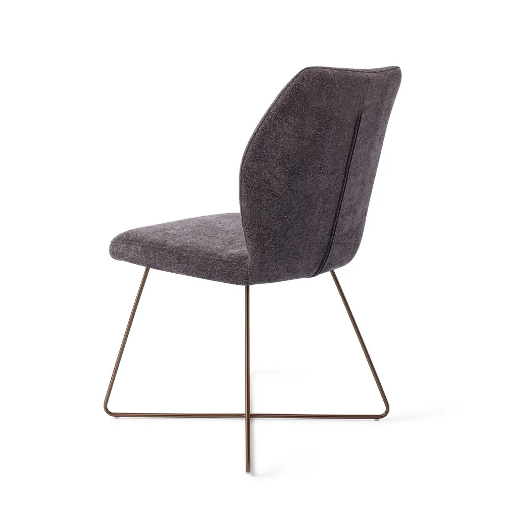 Jesper Home Ikata eetkamerstoel Almost Black cross rose
