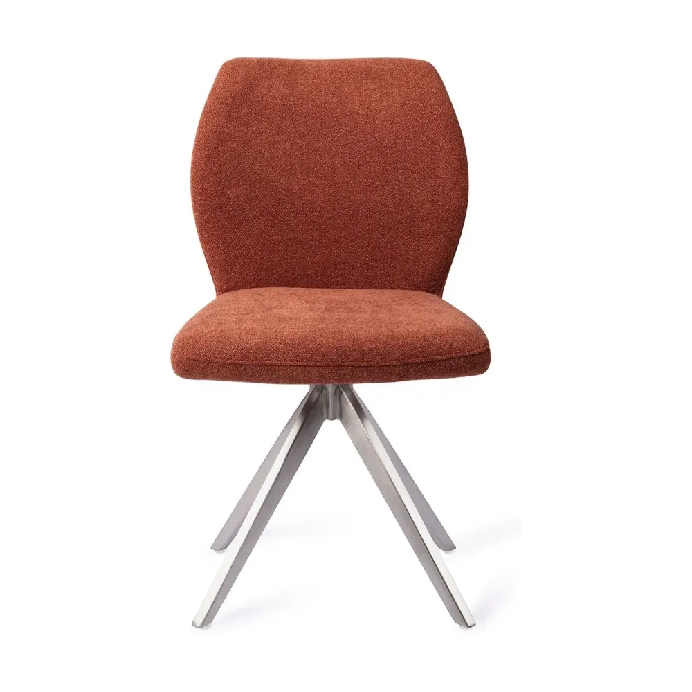 Jesper Home Ikata eetkamerstoel Cosy Copper turn steel