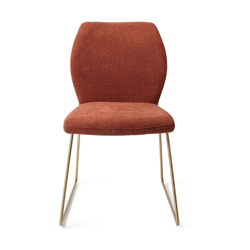Jesper Home Ikata eetkamerstoel Cosy Copper slide gold