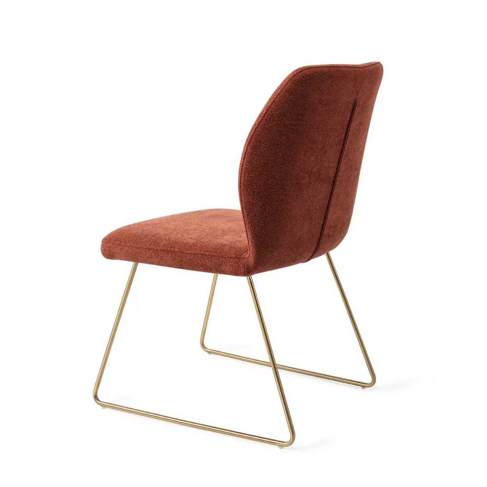 Jesper Home Ikata eetkamerstoel Cosy Copper slide gold
