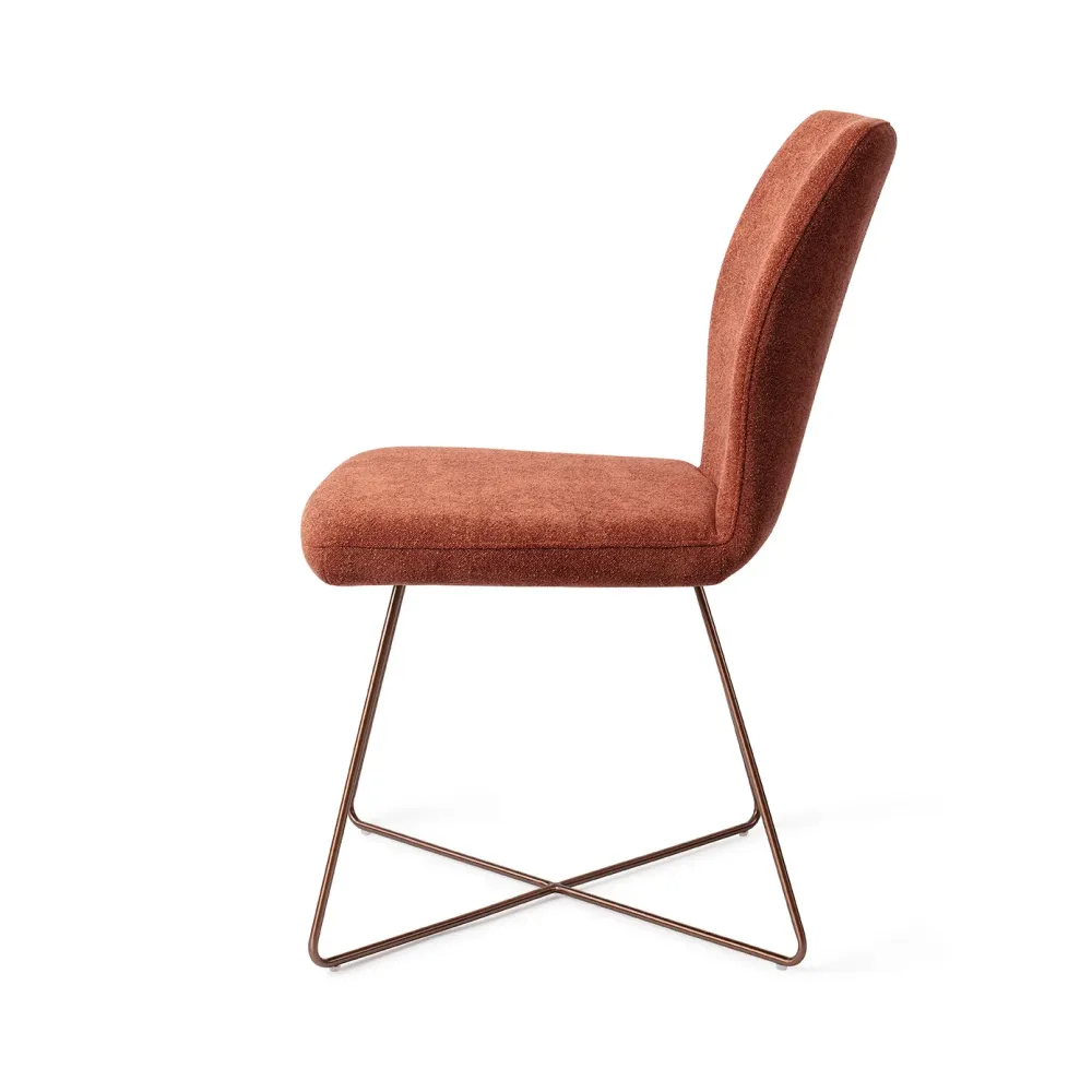 Jesper Home Ikata eetkamerstoel Cosy Copper cross rose