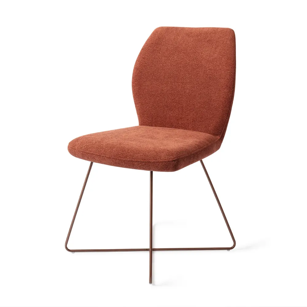 Jesper Home Ikata eetkamerstoel Cosy Copper cross rose