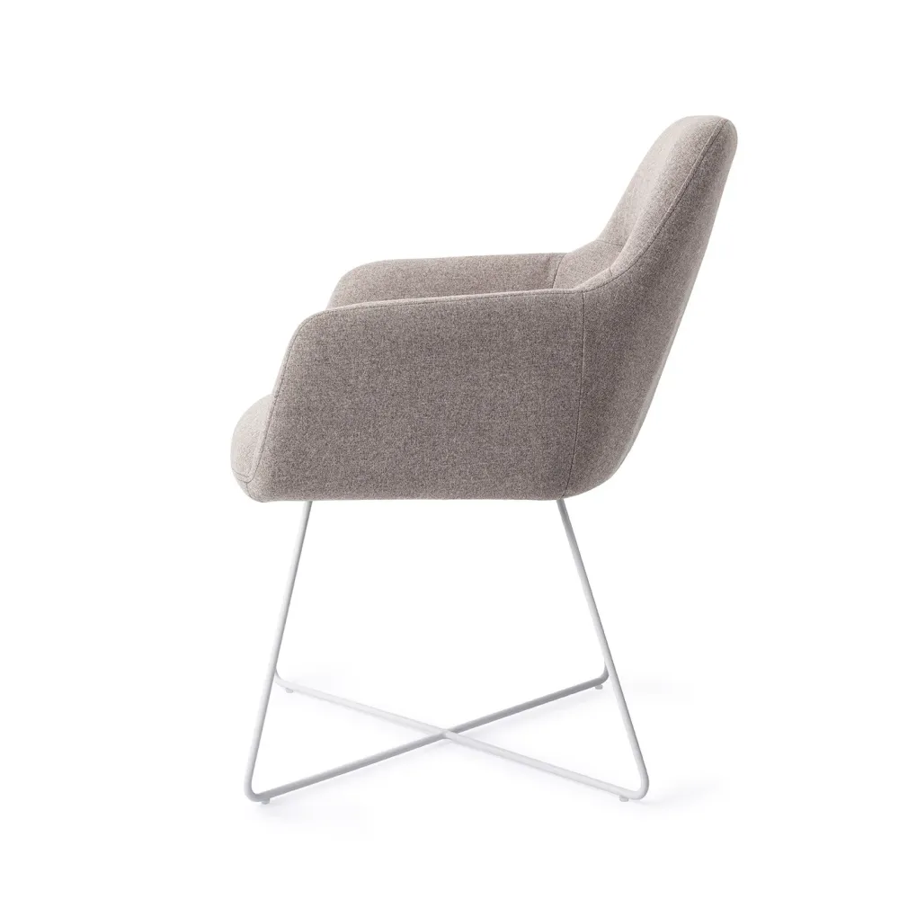 Jesper Home Kinko eetkamerstoel Earl Grey cross white