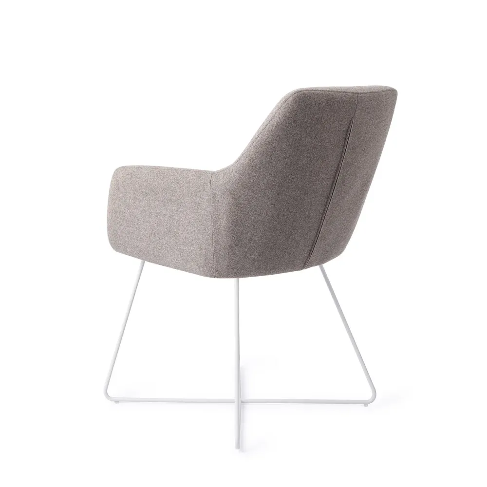 Jesper Home Kinko eetkamerstoel Earl Grey cross white