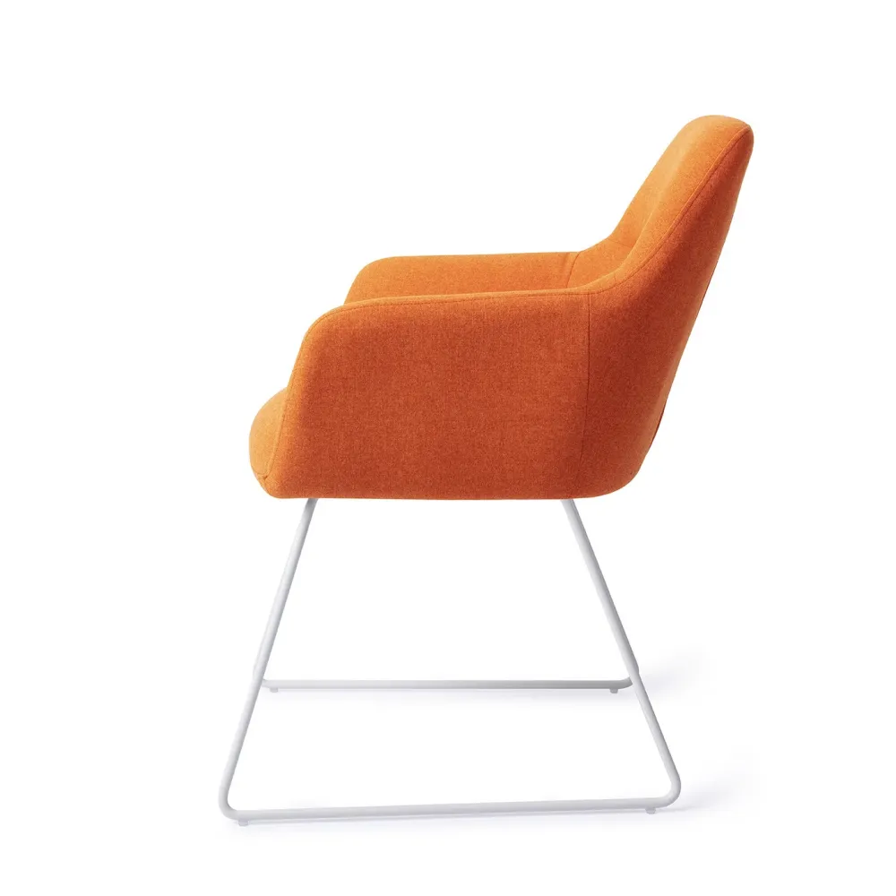 Jesper Home Kinko eetkamerstoel Tangerine slide white