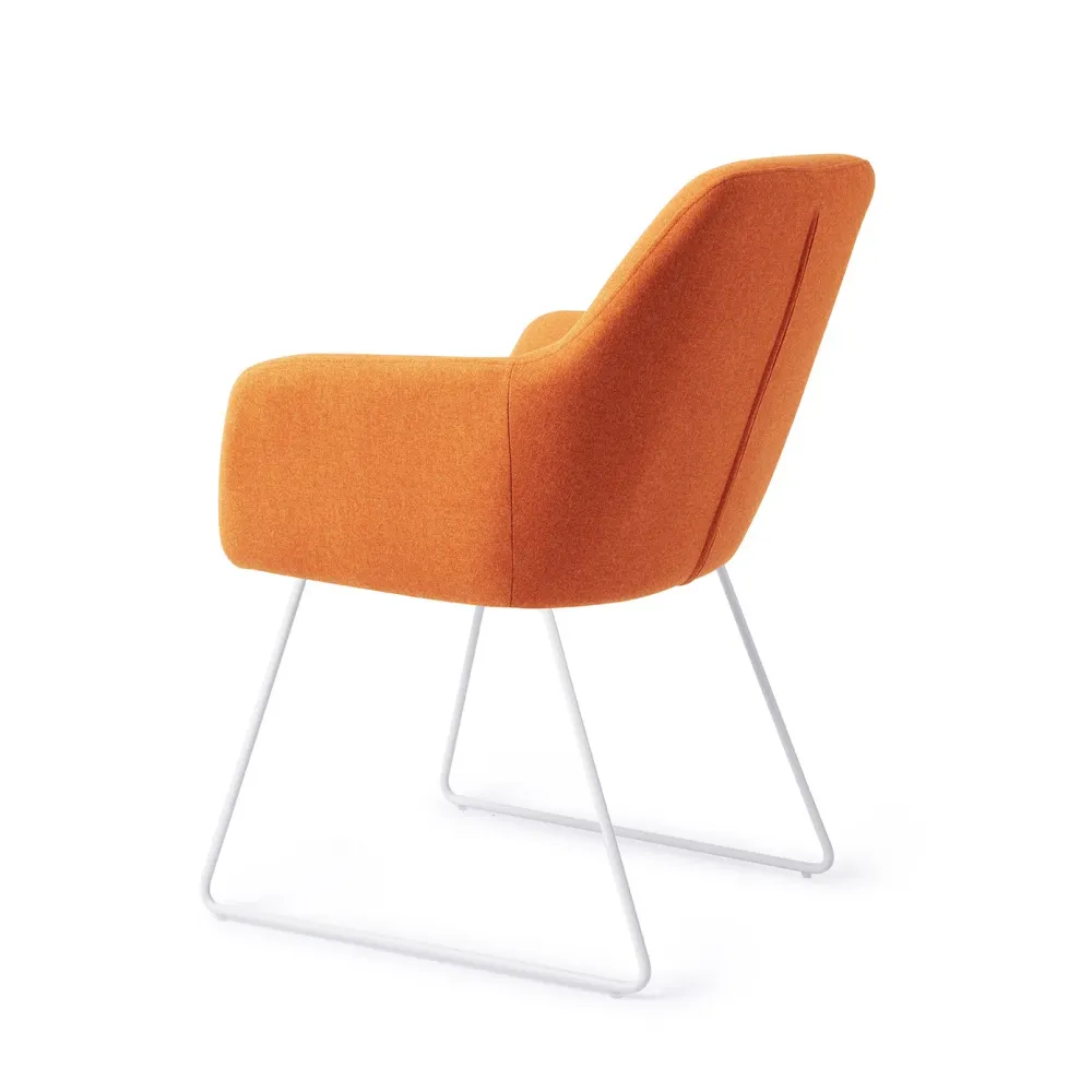 Jesper Home Kinko eetkamerstoel Tangerine slide white