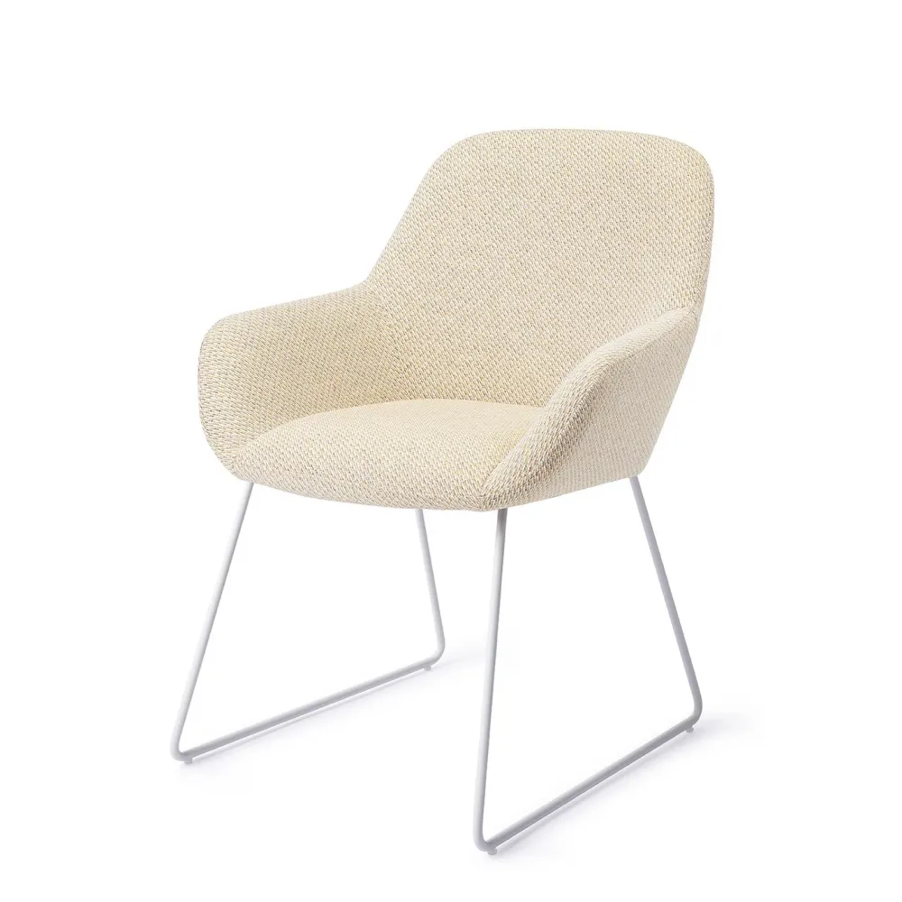 Jesper Home Kushi eetkamerstoel Trouty Tinge slide white