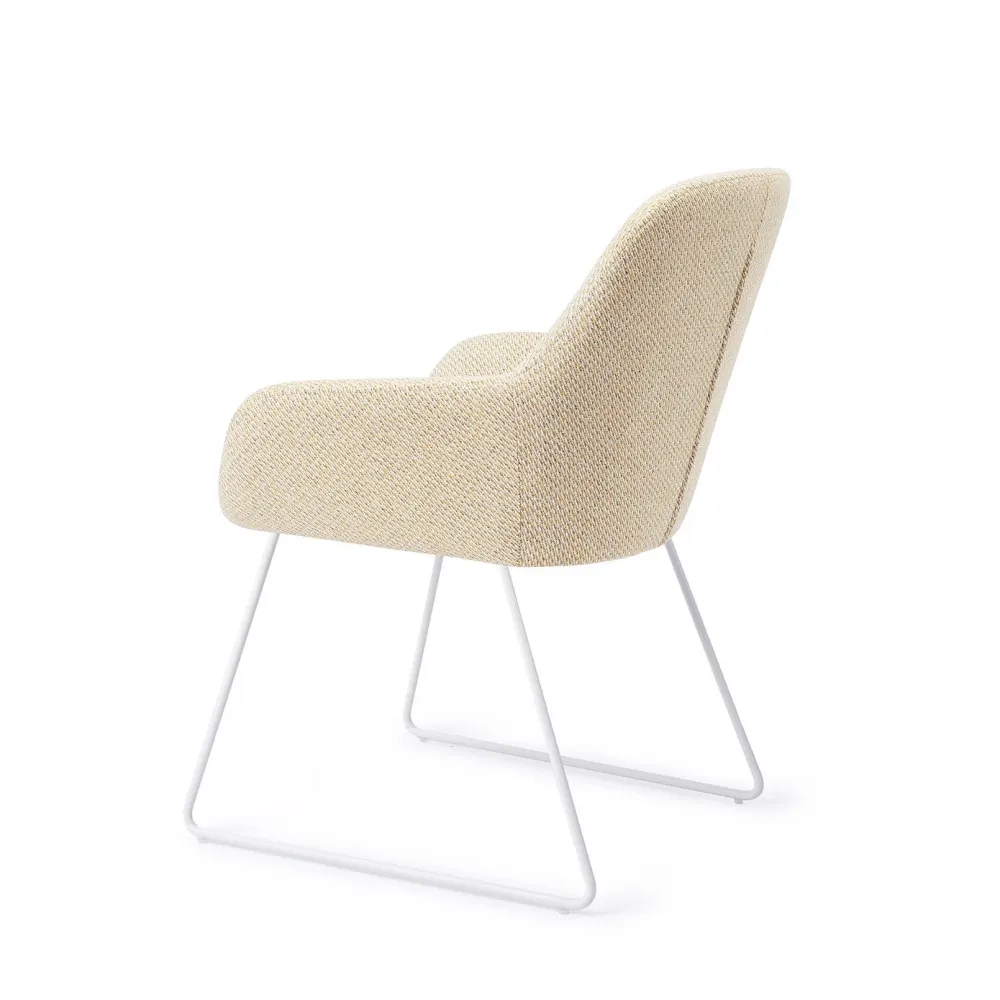 Jesper Home Kushi eetkamerstoel Trouty Tinge slide white