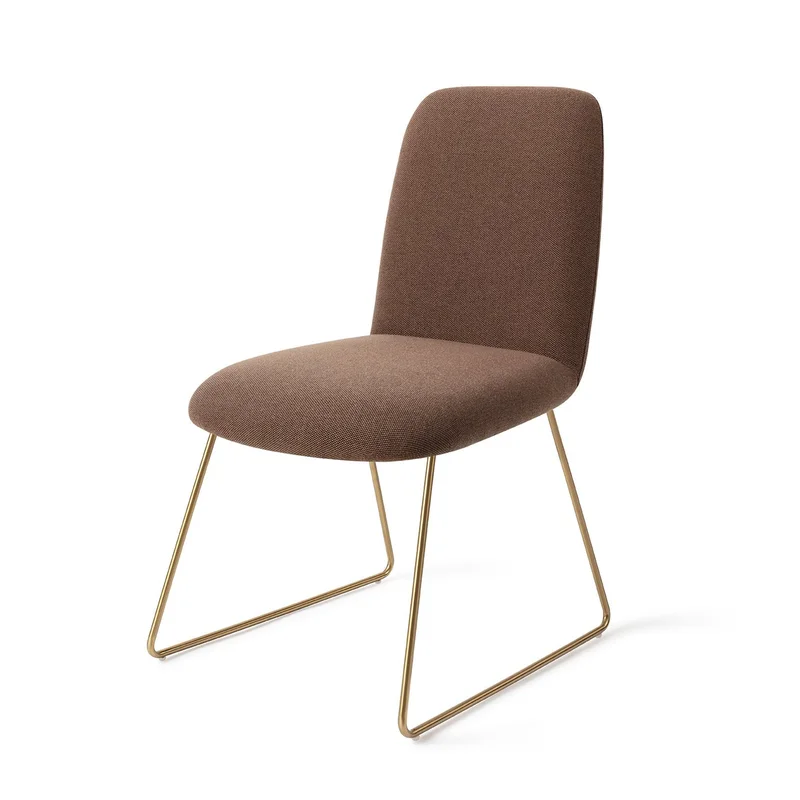Jesper Home Taiwa eetkamerstoel Rustic Rye slide gold