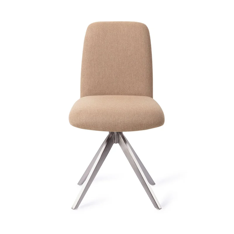 Jesper Home Taiwa eetkamerstoel Whisper Wheat turn steel