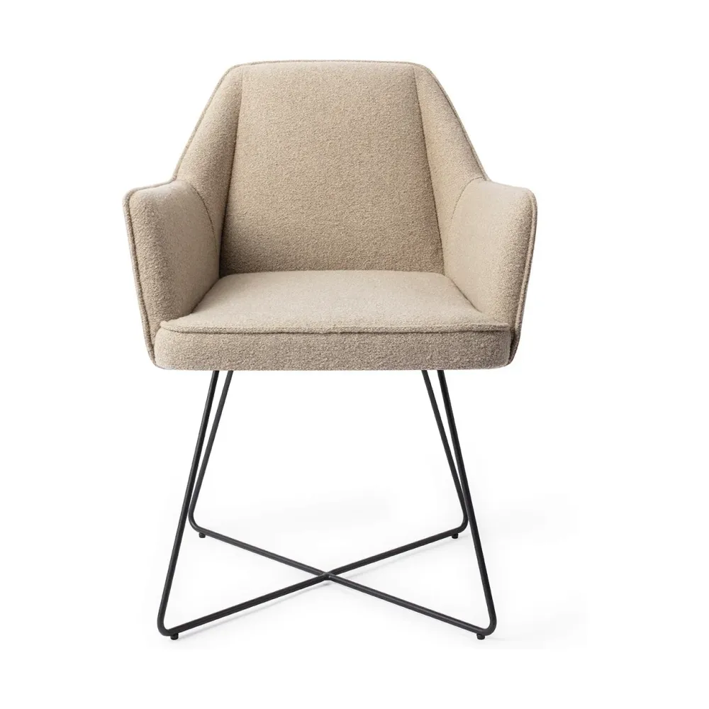 Jesper Home Tome eetkamerstoel Great Greige cross black