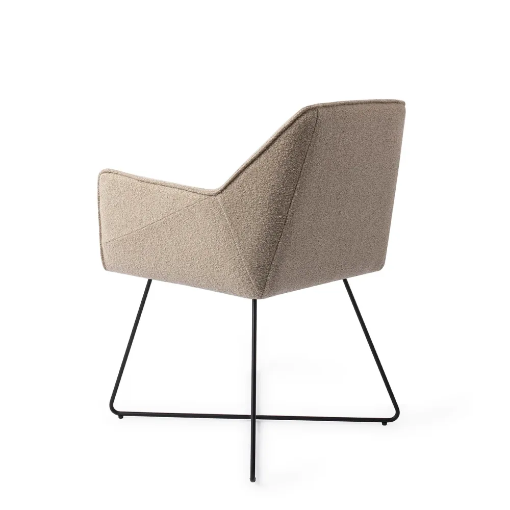 Jesper Home Tome eetkamerstoel Great Greige cross black