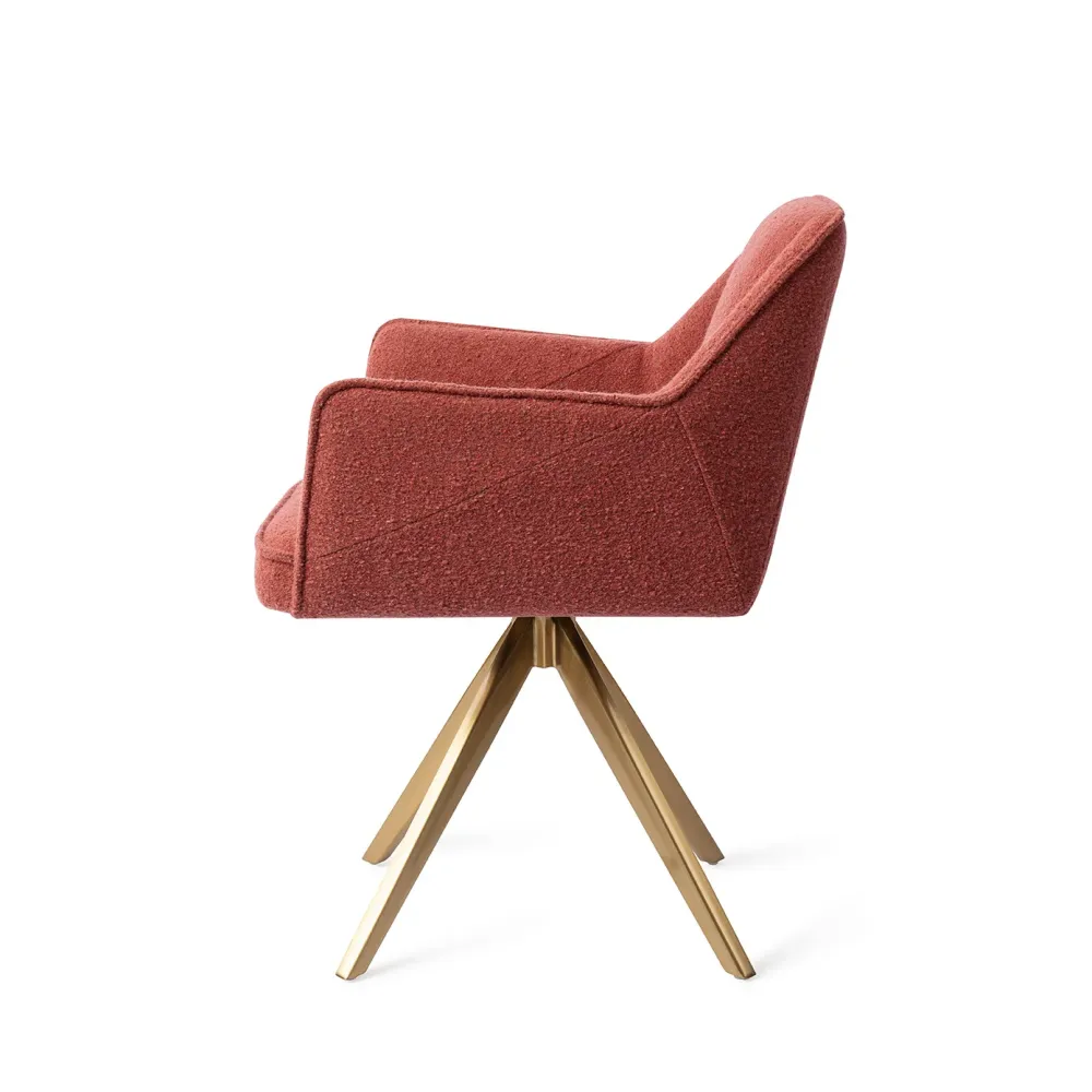 Jesper Home Tome eetkamerstoel Shabby Saffron turn gold
