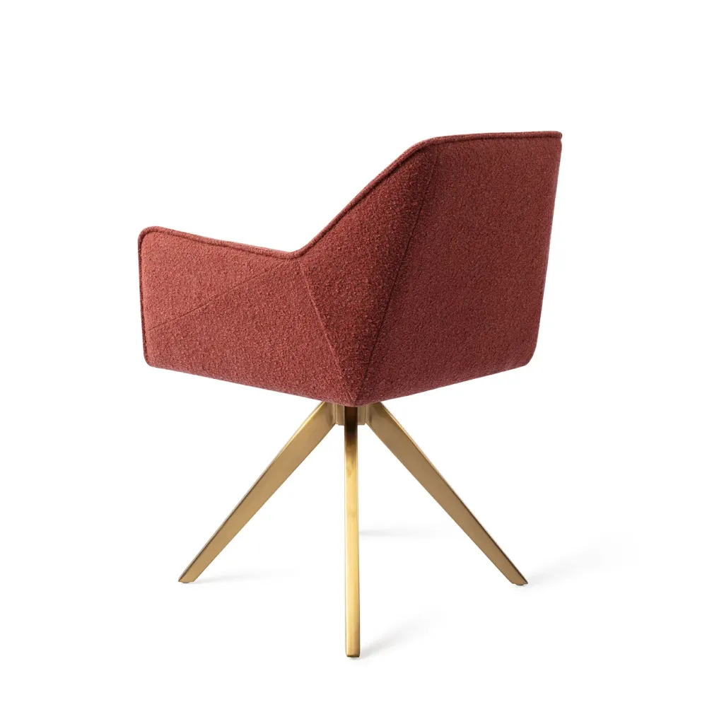 Jesper Home Tome eetkamerstoel Shabby Saffron turn gold